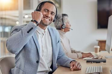 Insurance agent on the phone organising a better deal