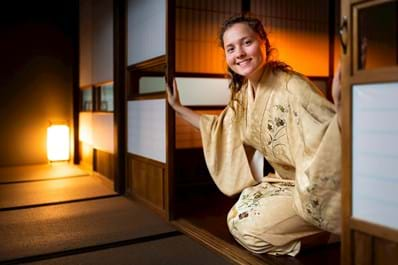 Young woman working in Japan