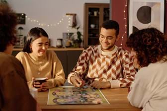 board game in on cold night