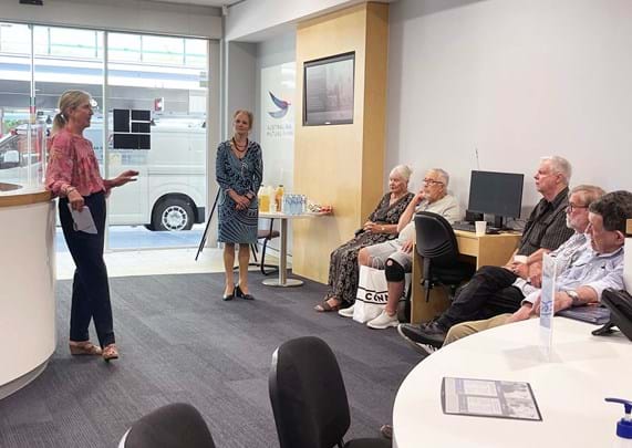 Rouse Hill members enjoy an afternoon tea with Ms. Bennett