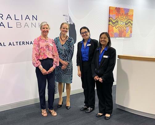 Ms Fiona Bennett with Rouse Hill branch staff