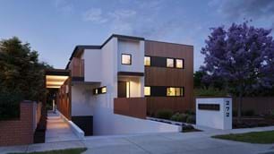 modern low rise apartment block